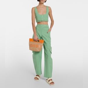 Ganni Small Kraft tote bag